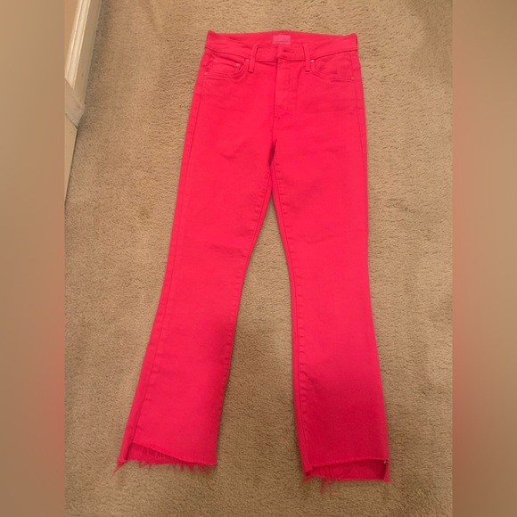 Mother The Insider Crop Step Fray Jeans denim Sorbet revolve 26 $220 classic - Picture 2 of 7